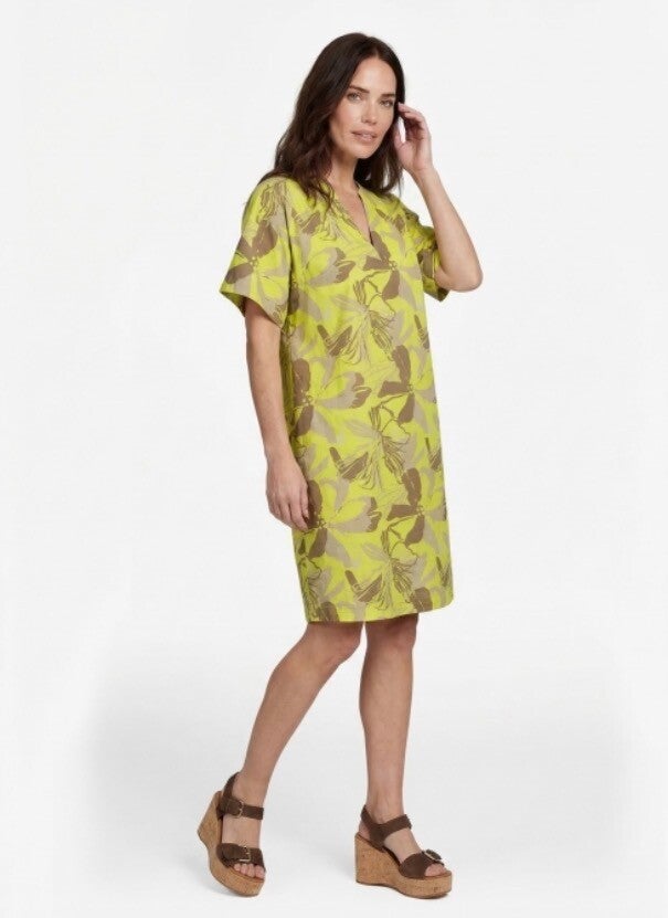 Jurk Oline cyber lime/walnut