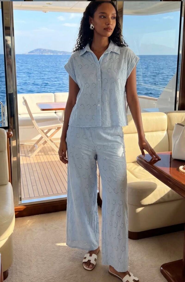 Broek Baia white-blie