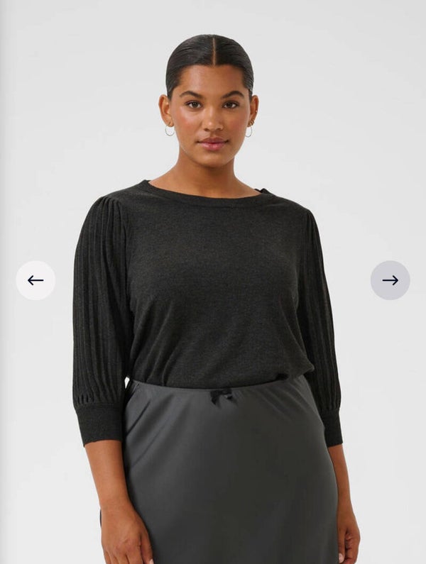 Trui Loni 3/4 dark grey melange