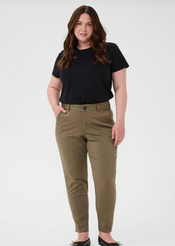 Broek Leana chino 7/8 Morel