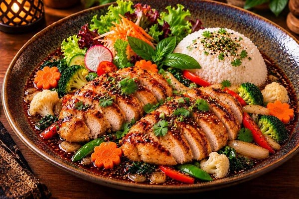 S97.PFEFFER KORIANDER GEGIRLLTES HÄHNCHEN BRUSTFILET  (Bep) Tiêu Đen  Gà Nướng