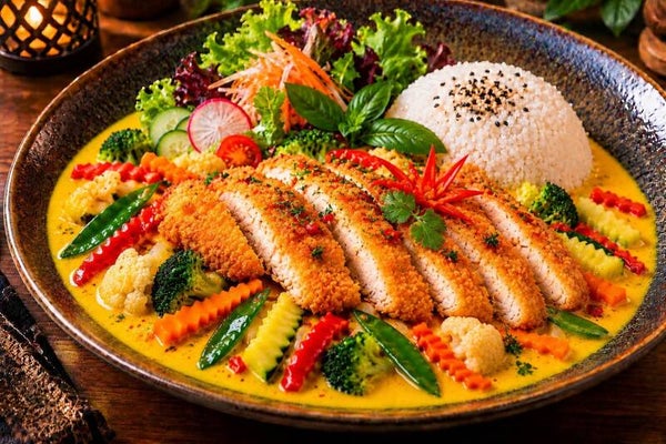 MK2 C: MANGO  CURRY HÄHNCHEN TEMPURA ( GÀ CHIÊN BUỔI TRƯA )
