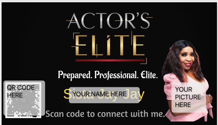 PERSONALIZED Actor's Elite Business Card