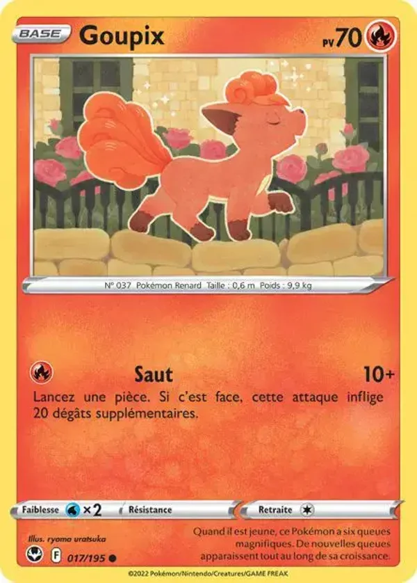 Carte Pokémon Goupix 017/195 – EB Tempête Argentée