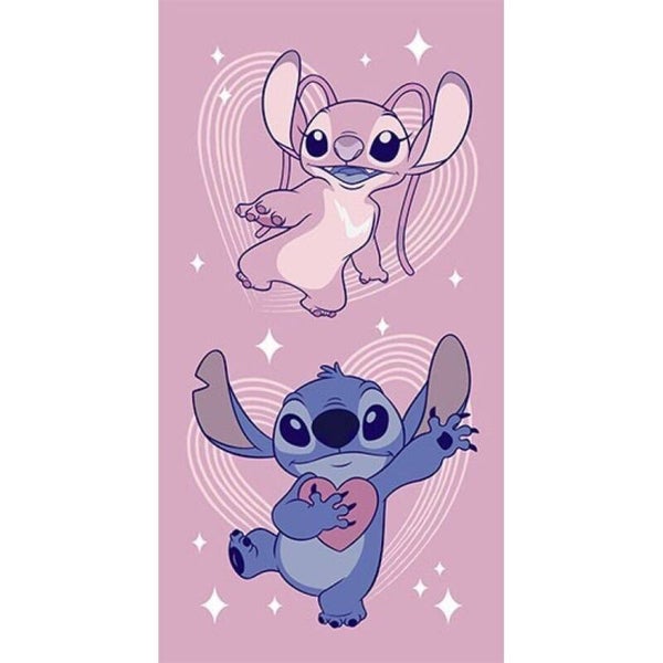 Serviette de Plage Angel – Lilo & Stitch – 70x140 cm – 100 % Polyester Doux - oeko-tex