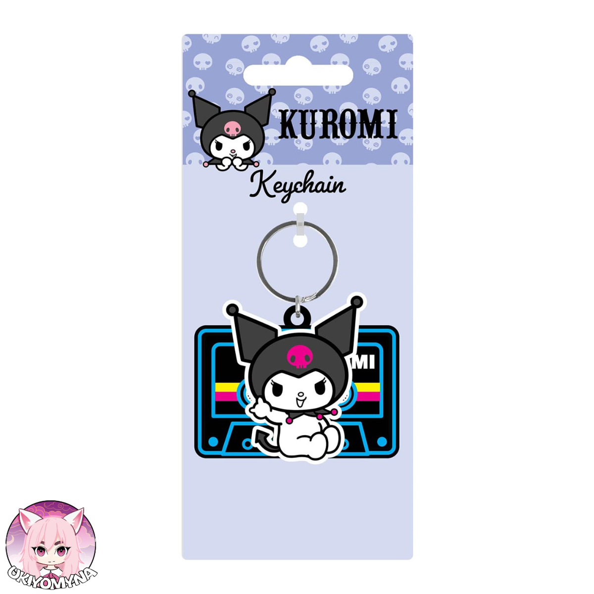 💜 KUROMI – Porte-clés 3D Spinner – Accessoire Officiel Sanrio