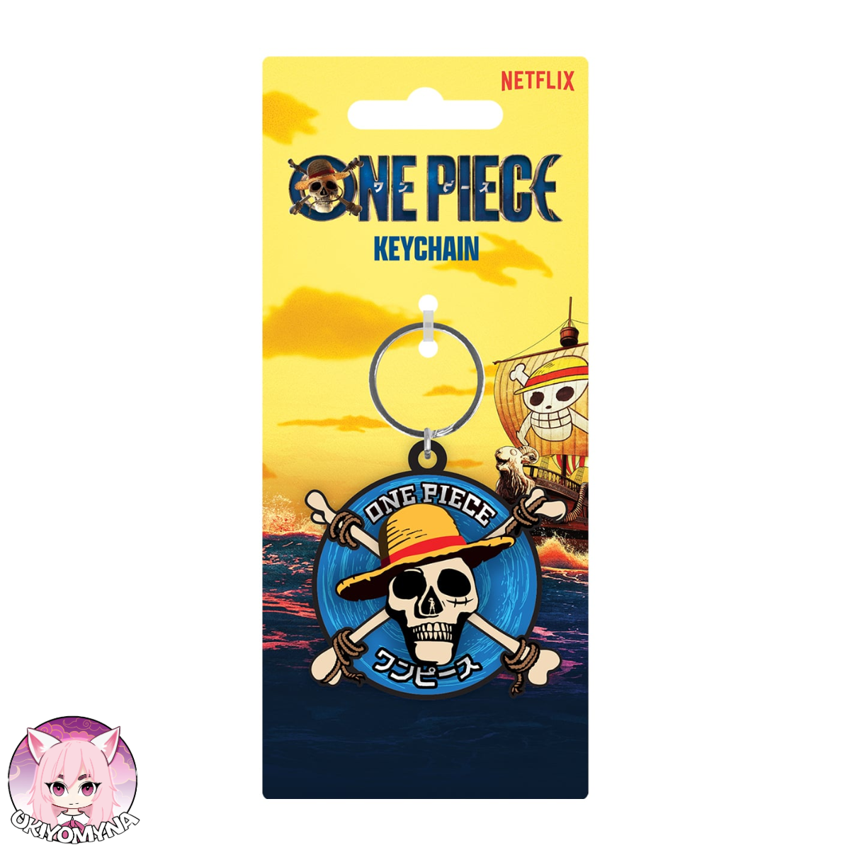 🏴‍☠️ ONE PIECE NETFLIX – Porte-clés 3D Spinner – Accessoire Officiel Live Action