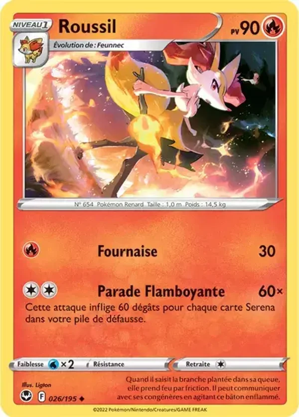 Carte POKÉMON – Roussil – Tempête Argentée EB12 026/195 – Carte Officielle