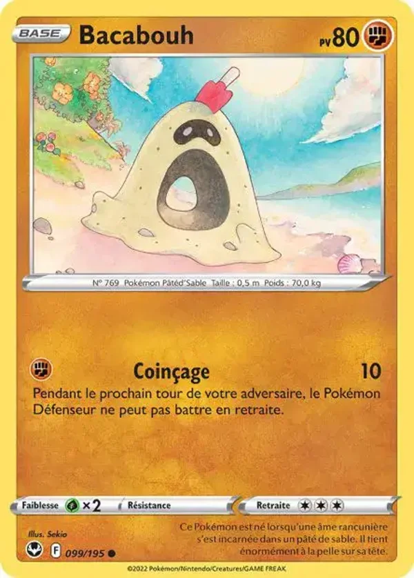 Carte POKÉMON – Bacabouh – Reverse  – Tempête Argentée EB12 099/195 – Carte Officielle