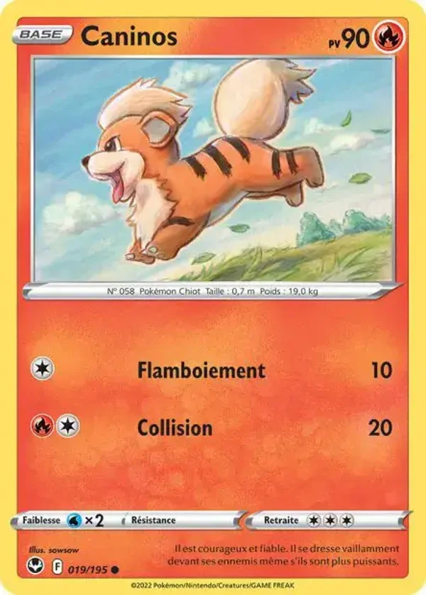 Carte Pokémon Caninos 019/195 (SIT 019) – EB Tempête Argentée