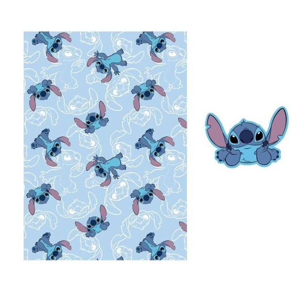 LILO & STITCH - Stitch - Couverture Corail 100x140cm + Coussin