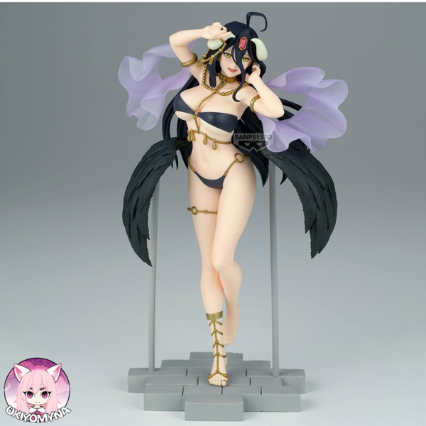 🖤👑 OVERLORD – Albedo – Figurine 21 cm 🪽✨
