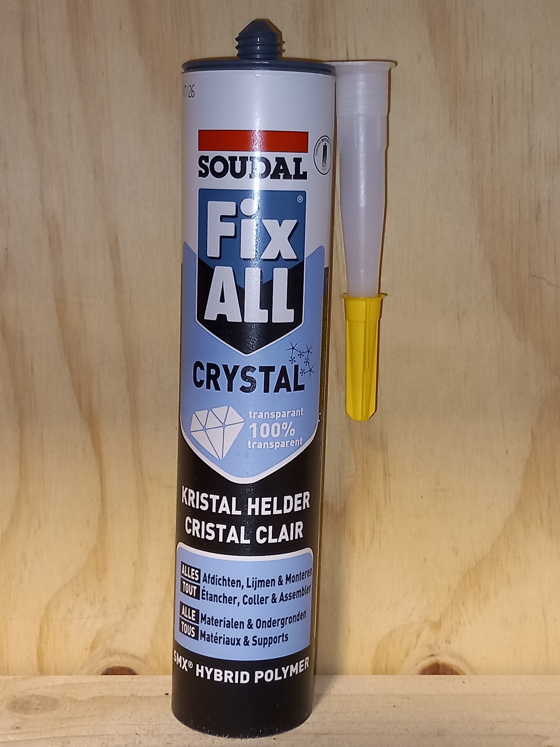 Tube lijmkit Fix all van Soudal Crystal