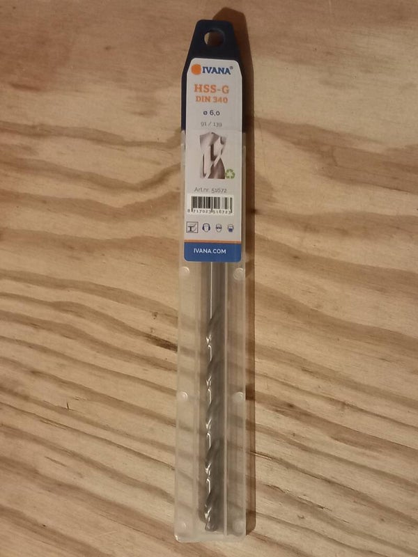 HSS-SPIRAALBOOR LANG DIN-340 6.0 X 139/91 MM