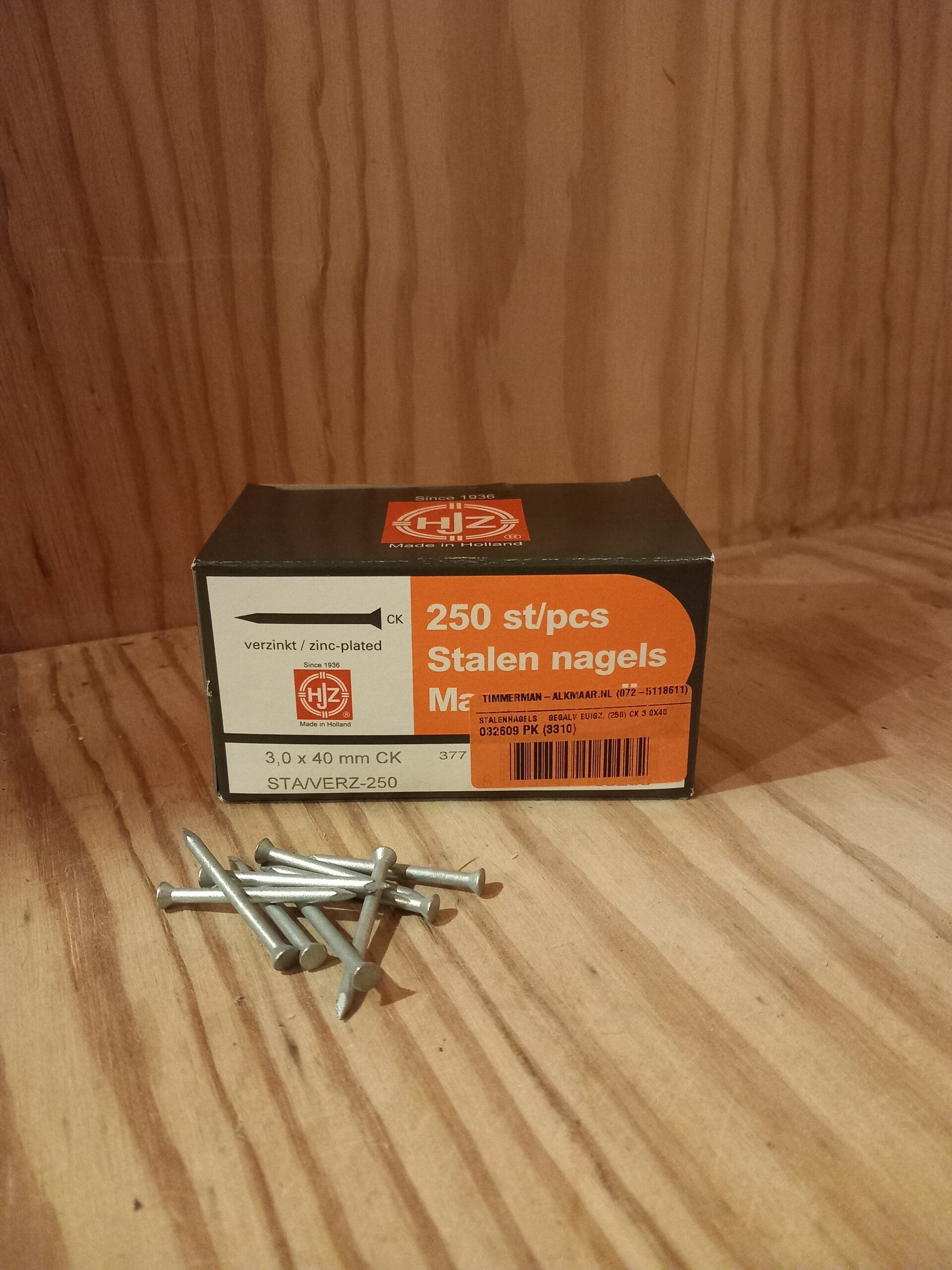 Stalen nagels buigzaam 250 p/ds CK 3.0X40