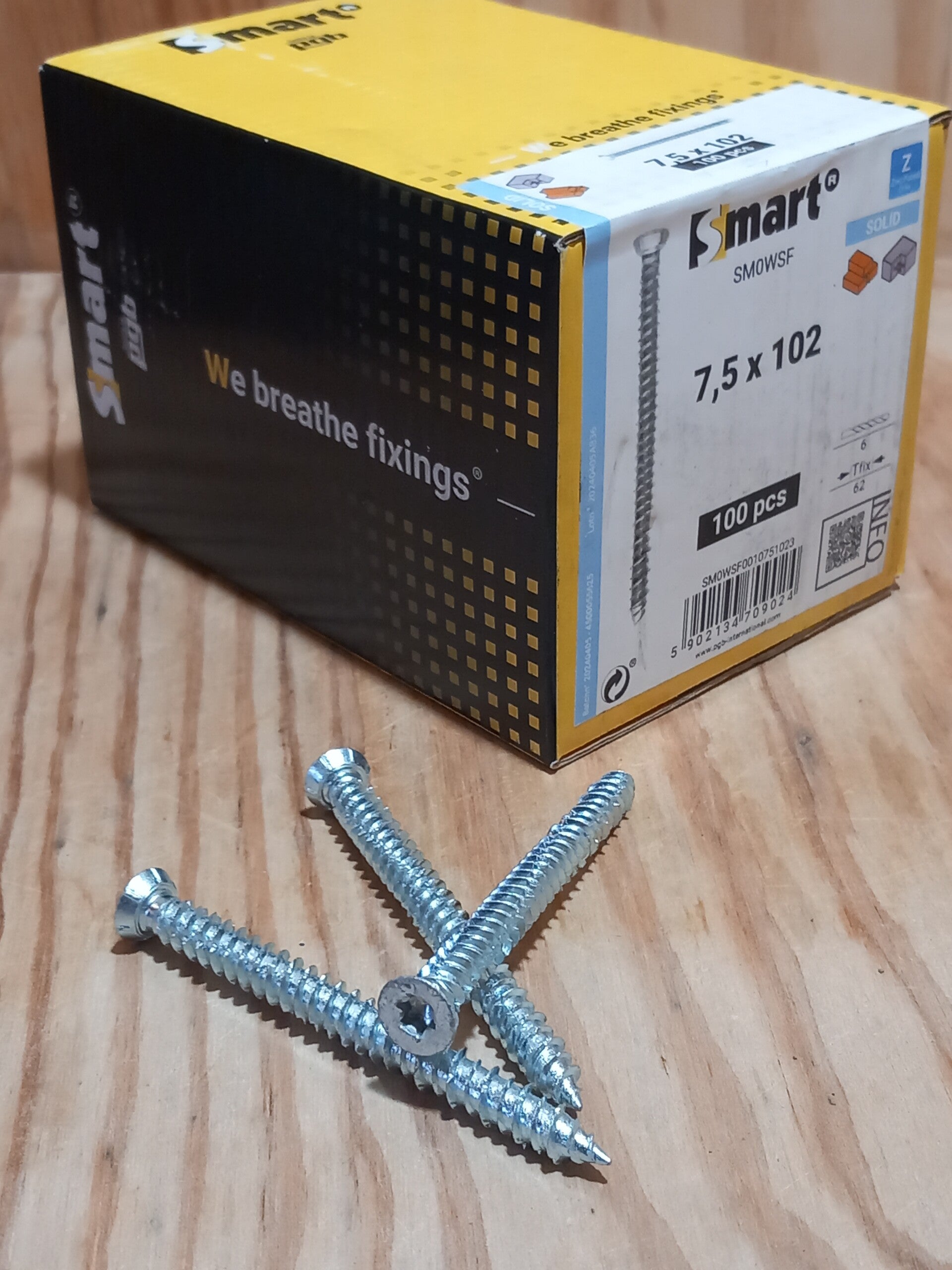 Kozijnschroef 7.5x82 met kop