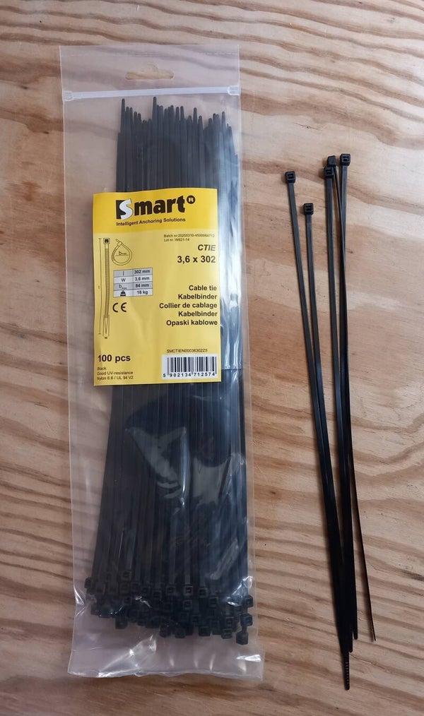 Tiewraps / kabelbinders 540mm 100st