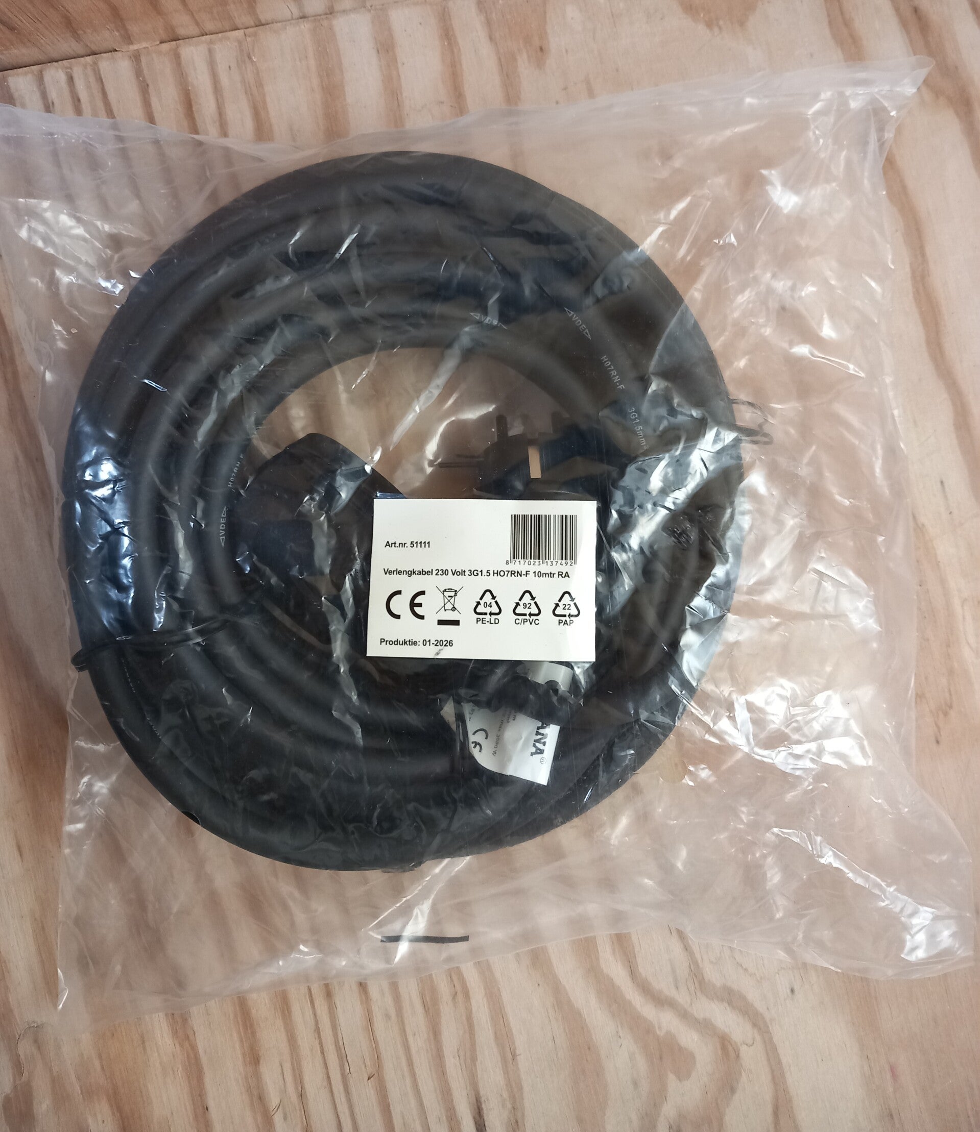 Verlengsnoer 10mtr