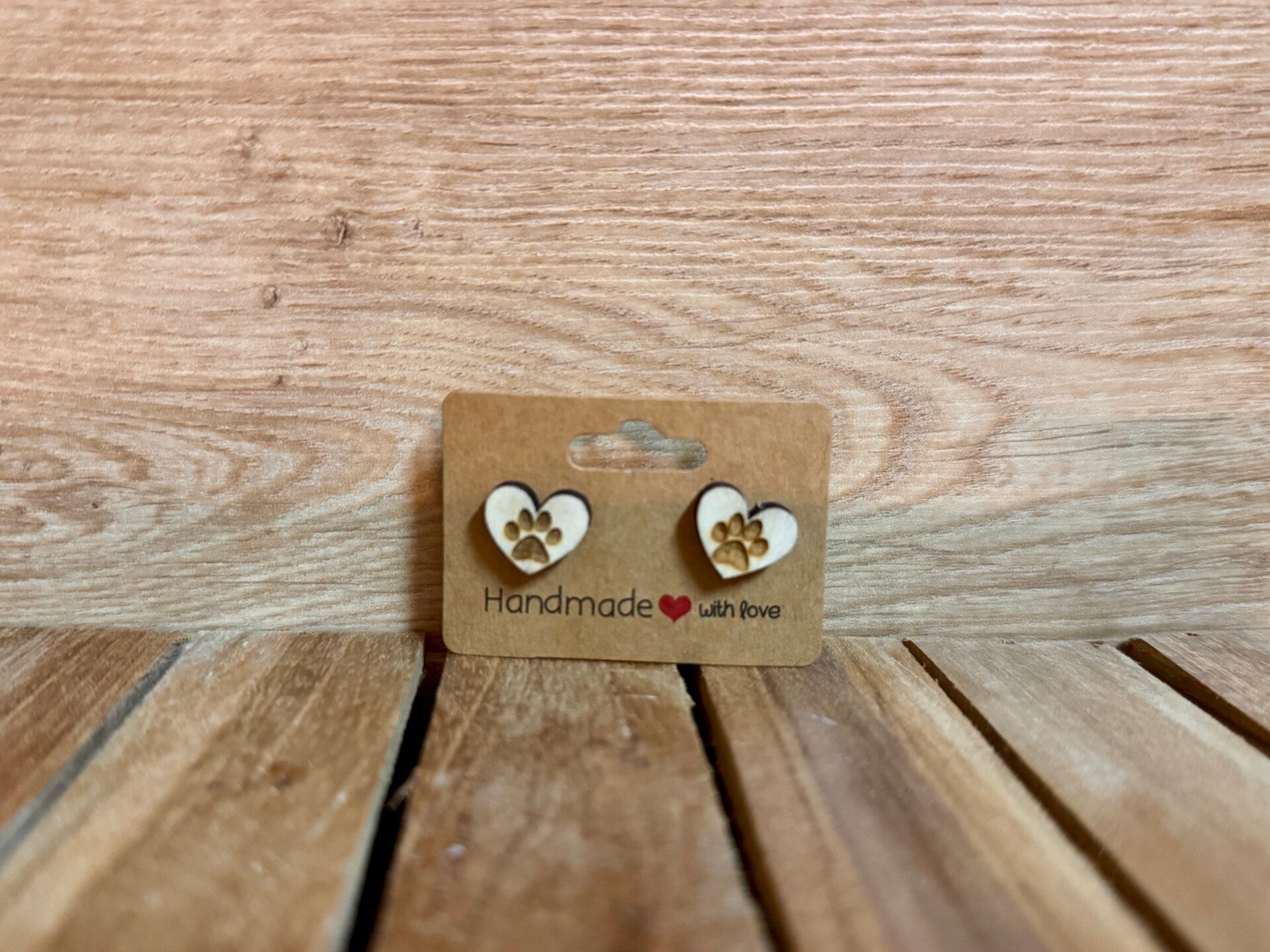 Herz Pfoten Ohrstecker