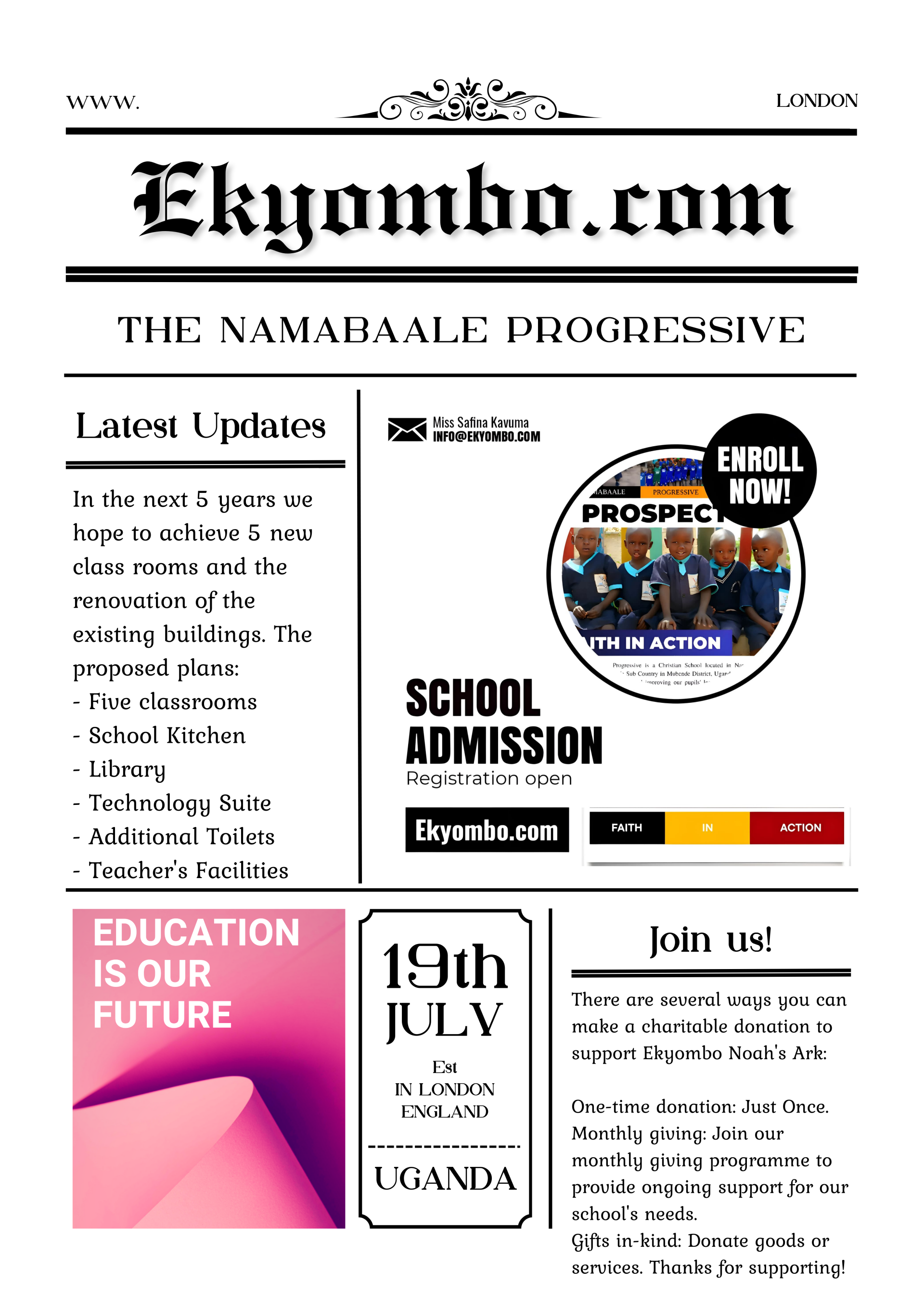 E-News | Our Monthly Newsletter