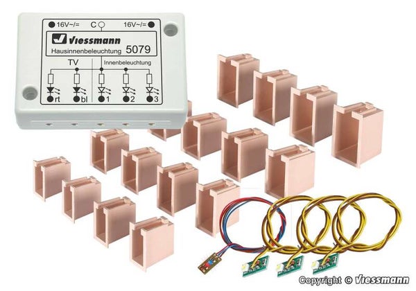 Viessmann 5079 LED-Hausinnenbeleuchtung mit TV-Simulation