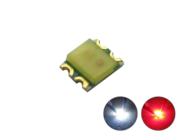 Schönwitz 51126 - 4 Stück DUO Bi-Color LED SMD 0605 kaltweiss / rot mit Kupferlackdraht und gemeinsamer Anode