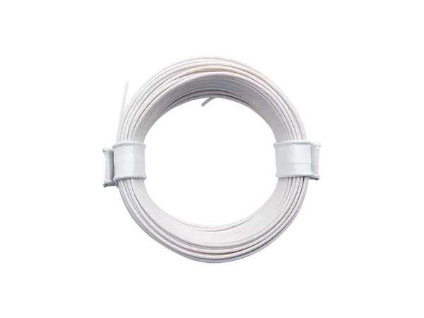 Schönwitz 51004 - 10 Meter Ring Miniaturkabel Litze LIFY 0,05mm² weiss