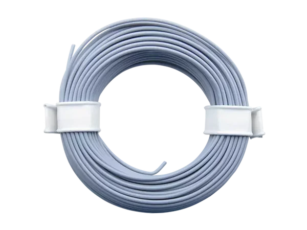 Schönwitz 50956 - 10 Meter Ring Miniaturkabel Litze flexibel LIY 0,14mm² grau