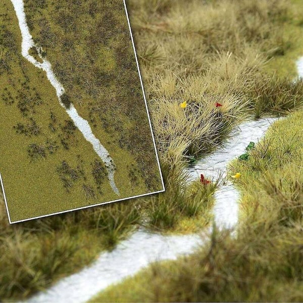 BUSCH 1313 H0 »Groundcover«-Bodendecker: Flusslandschaft
