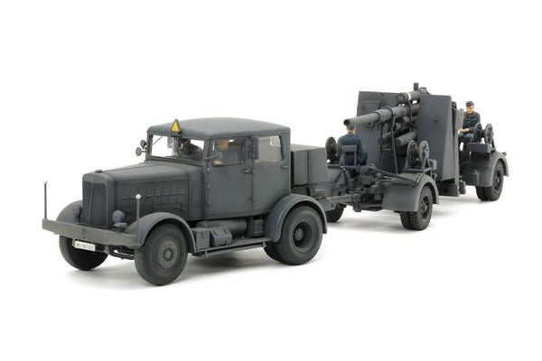 TAMIYA 37027 1:48 German Heavy Tractor SS-100 + 88mm Gun Flak