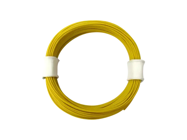 Schönwitz 50923 - 10 Meter Ring Miniaturkabel Litze flexibel LIVY 0,04mm² gelb