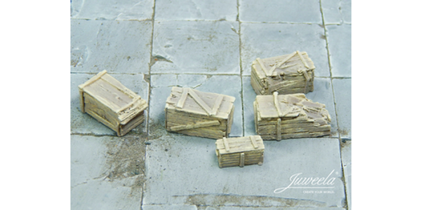 Juweela 24200 - 1:45/50 alte Holzkisten klein, hell - 10x