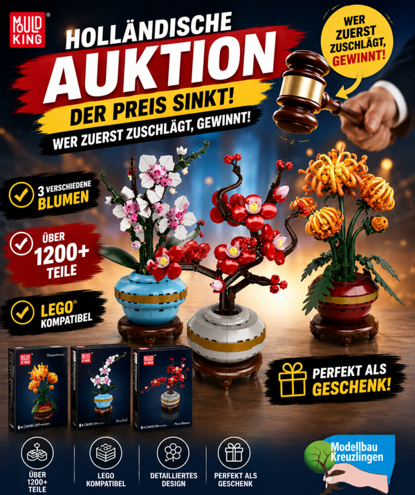 Mould King 3 verschiedene Blumen