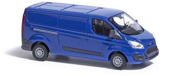 BUSCH 52401 H0 Ford Transit Custom Kastenwagen, Blau