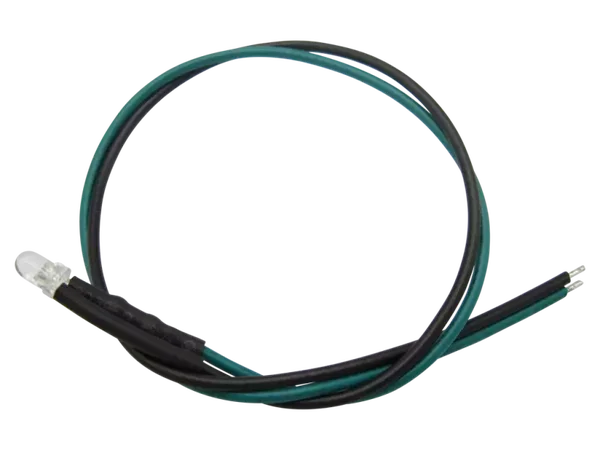 Schönwitz 51207 - 10 Stück LED 3mm klar mit Anschlusskabel und Widerstand grün