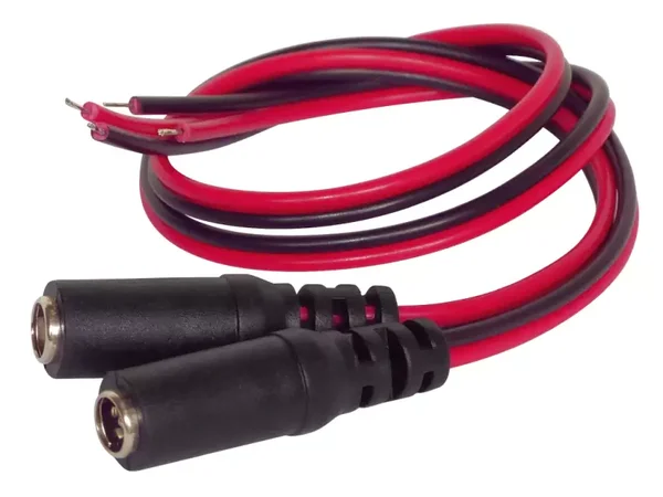 Schönwitz 12336 - 2 Stück DC-Hohlbuchse 5,5mm x 2,1mm mit 30cm Kabel