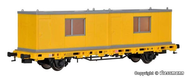 Kibri 26268 H0 Niederbordwagen mit 2 Containern GleisBau, Fertigmodell