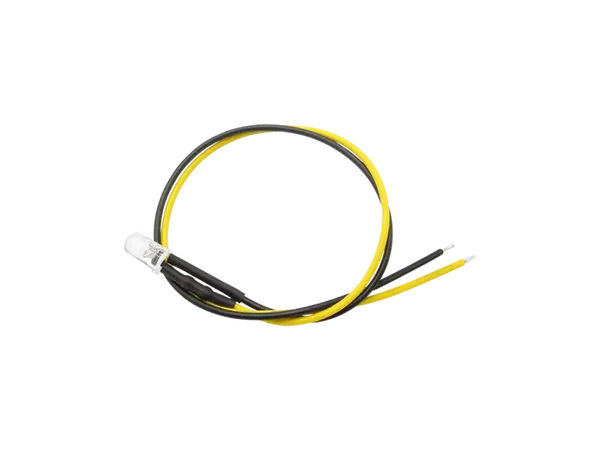 Schönwitz 51236 - 10 Stück LED 5mm klar mit Anschlusskabel und Widerstand gelb