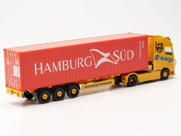 Herpa 316347 - H0 Volvo FH Gl. XL 2020 Container-Sattelzug "Acargo/Hamburg Süd" (Hamburg)