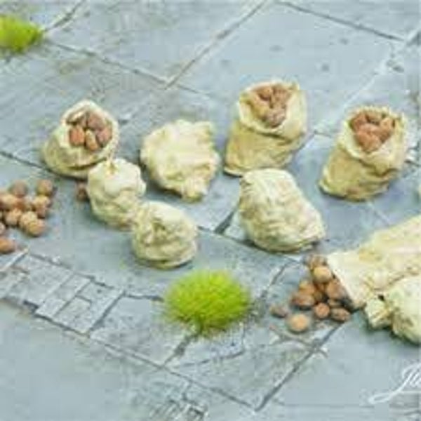Juweela 23405 - 1:32 1:35 Kartoffelsäcke m. Kartoffeln, 10x