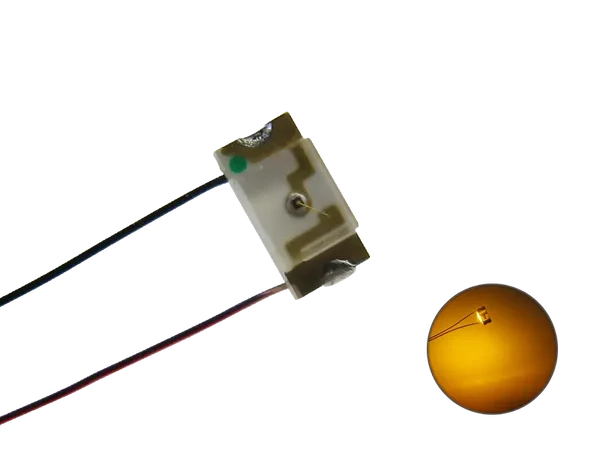 Schönwitz 50232 - LED SMD 1206 mit Kupferlackdraht gelb