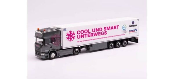 Herpa 942881 - H0 Scania R `13 TL Kühlkoffer-Sattelzug "Trucker-Babe Christina Scheib"