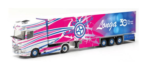 Herpa 315357 - H0 DAF XG+ Kühlkoffer-Sattelzug "Longa" (Italien/Luzzana)