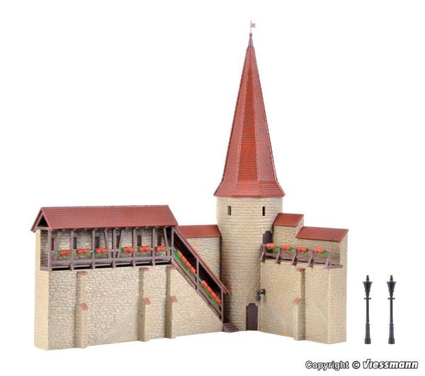 Kibri 38915 H0 Stadtmauer mit Rundturm in Weil