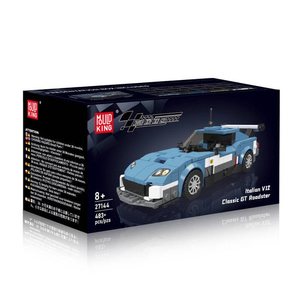 Mould King 27144 Italian V12 Classic GT + Vitrine