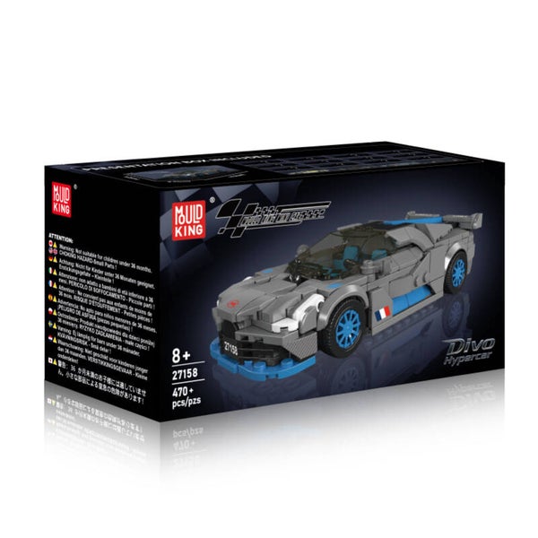 Mould King 27158 Divo Hypercar + Vitrine