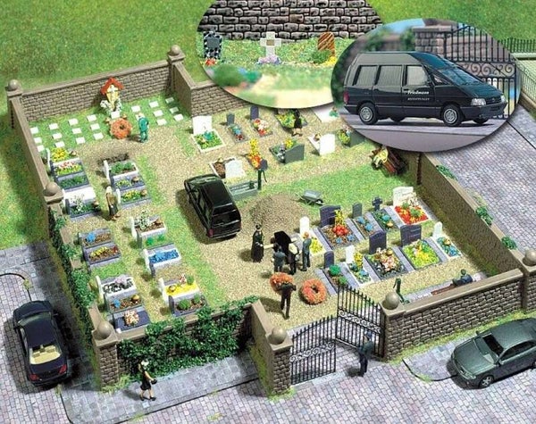 BUSCH 6049 H0 Bausatz: Friedhof