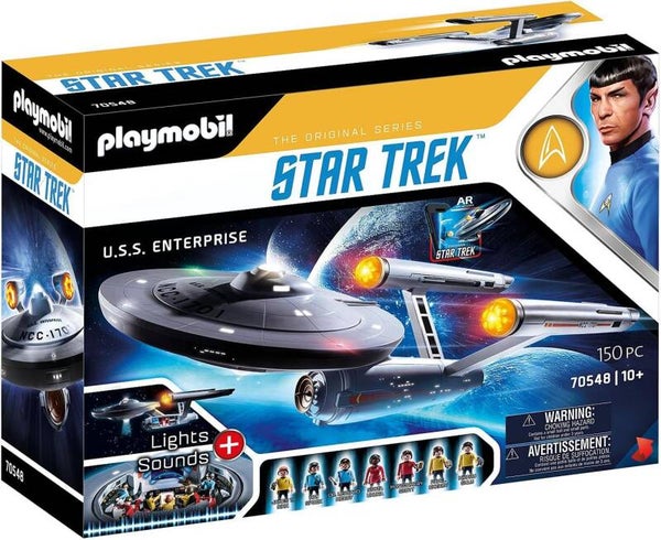 PLAYMOBIL Star Trek 70548 U.S.S. Enterprise NCC-1701, Mit AR-APP, Lichteffekten und Original-Sounds