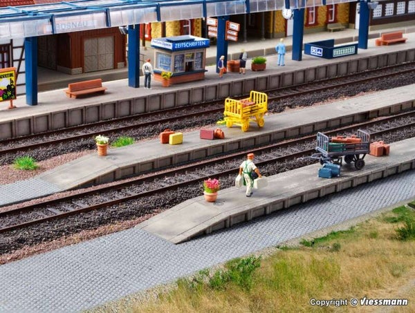 Vollmer 43558 H0 Gepäckbahnsteig, sechsteilig