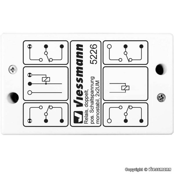 Viessmann 5226 Relais, monostabil, 2 x 2UM, positiver Schaltimpuls
